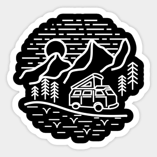 mountain camp Sticker